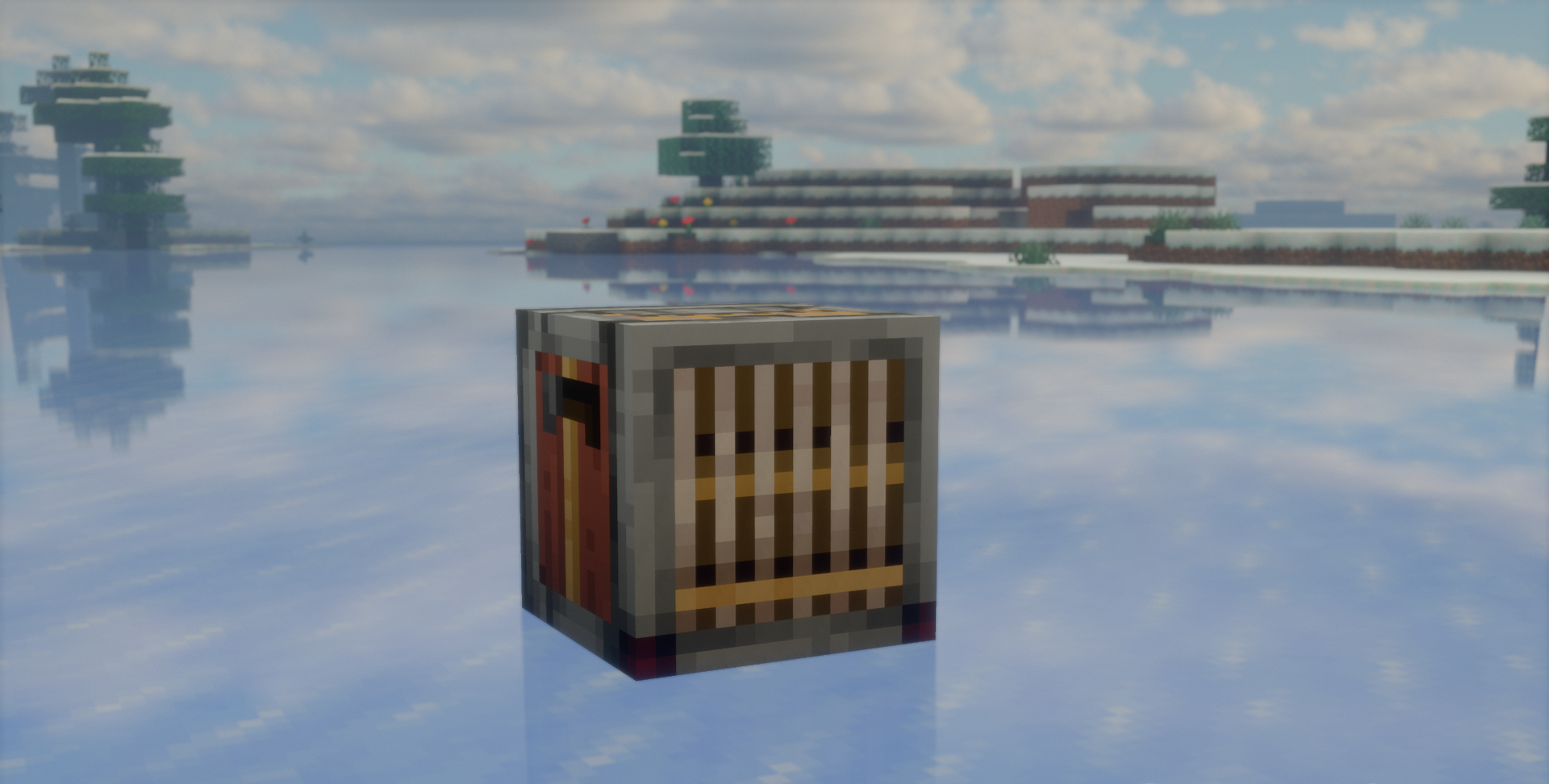 Настройка автоматического крафтера для верстака в интерфейсе Minecraft