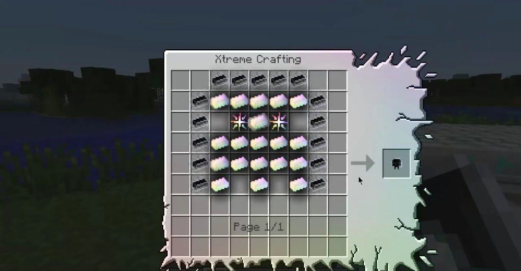 Рецепт крафта Кристалла Бесконечности в моде Avaritia для Minecraft