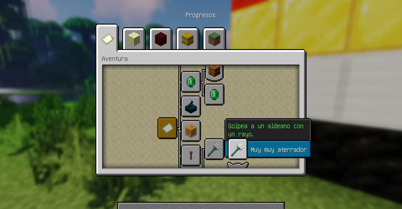 Интерфейс Minecraft с установленным модом BACAP и переводом достижений