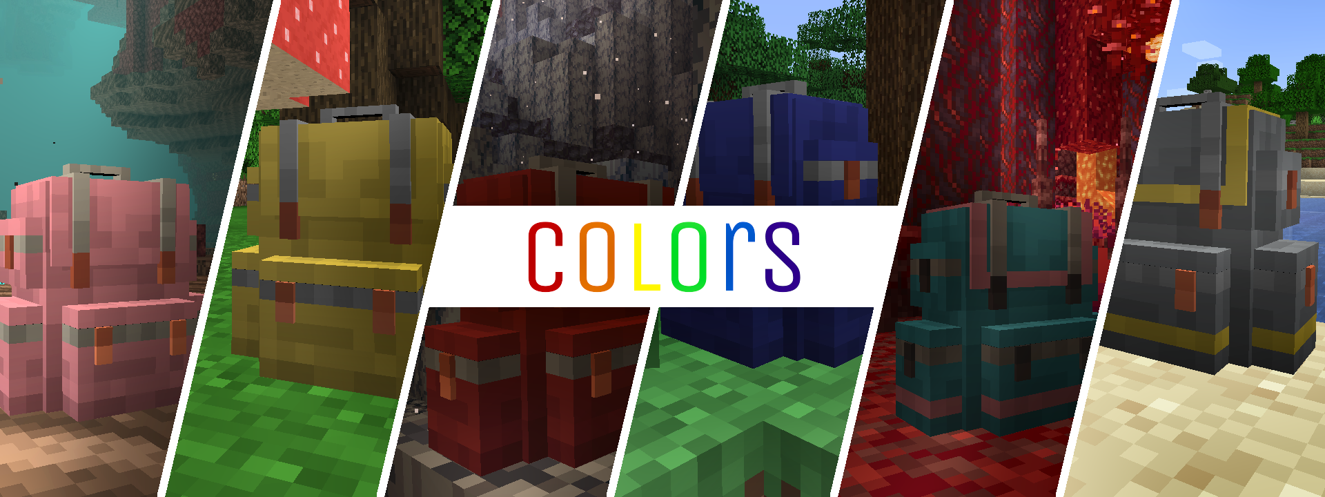 Пример использования рюкзака в инвентаре Minecraft
