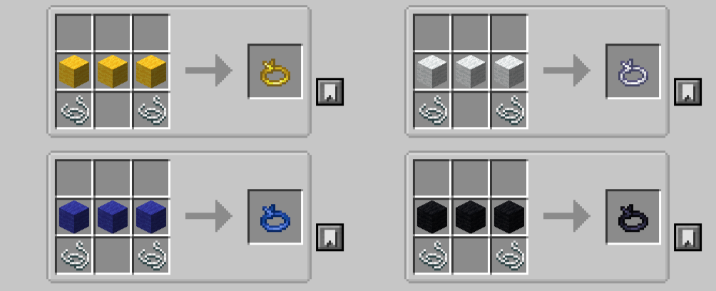 Рецепты крафта бандан в моде Bandanas для Minecraft