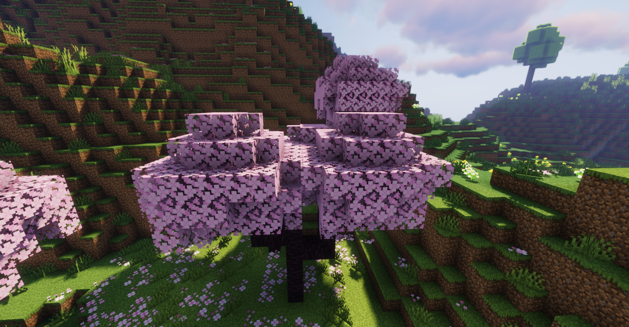 Сравнение биомов в Minecraft с и без Bare Bones Flux Enhanced Addon