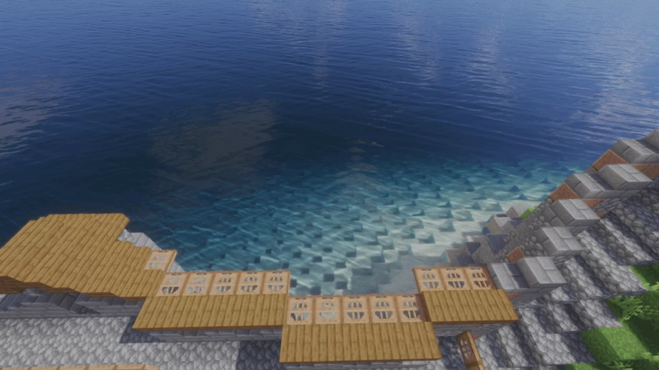 Крупный план реалистичных текстур в Minecraft с шейдерами