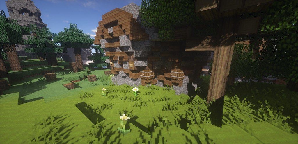 Красивые закаты и ландшафты в Minecraft с Beautimus Resource Pack