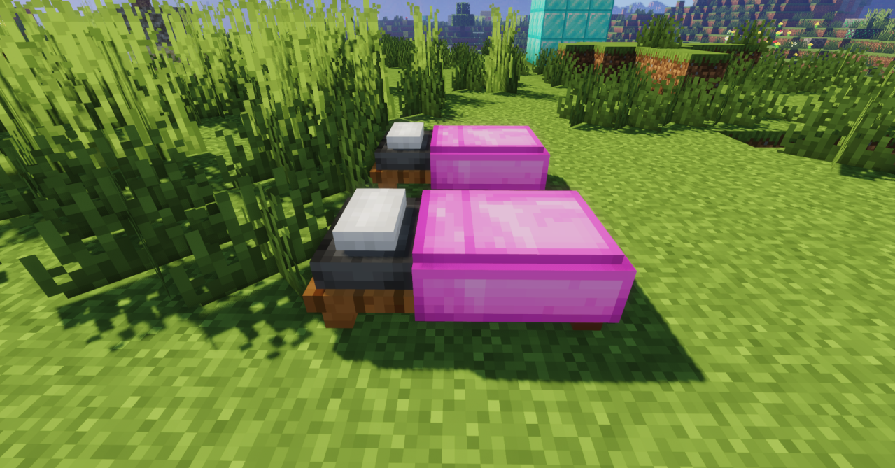 Реалистичная спальня с 3D мебелью в Minecraft