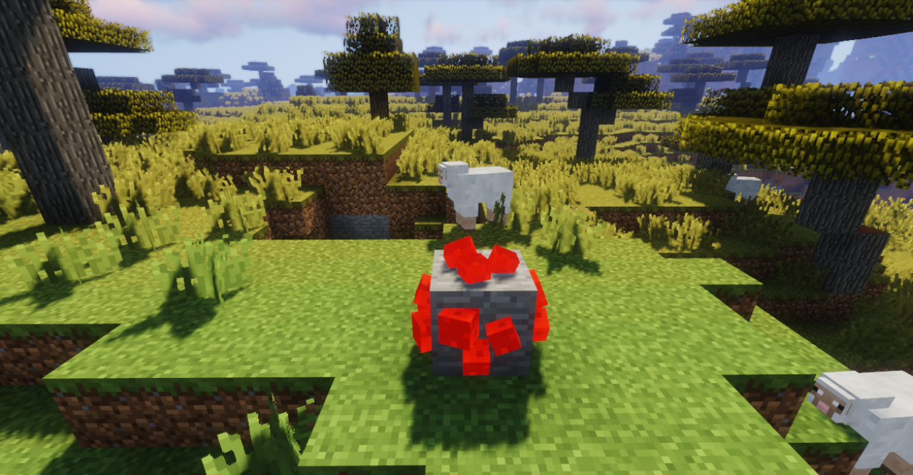 Сравнение обычной и 3D руды в Minecraft с модом Better 3D Ores