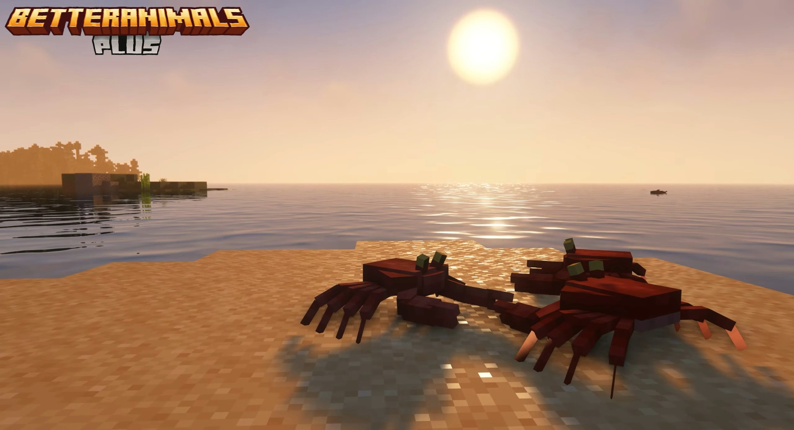 Скриншот мода Better Animals Plus: бурый медведь в лесу Minecraft