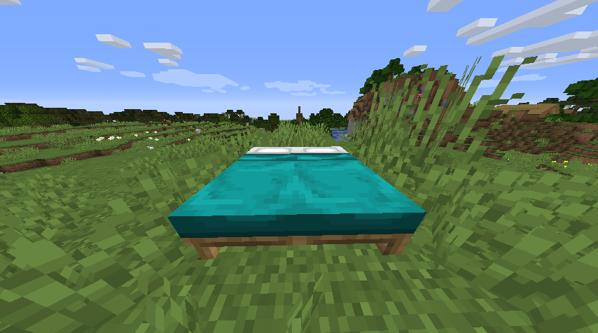 Различные варианты дизайна кроватей в Minecraft с установленным модом Better Beds