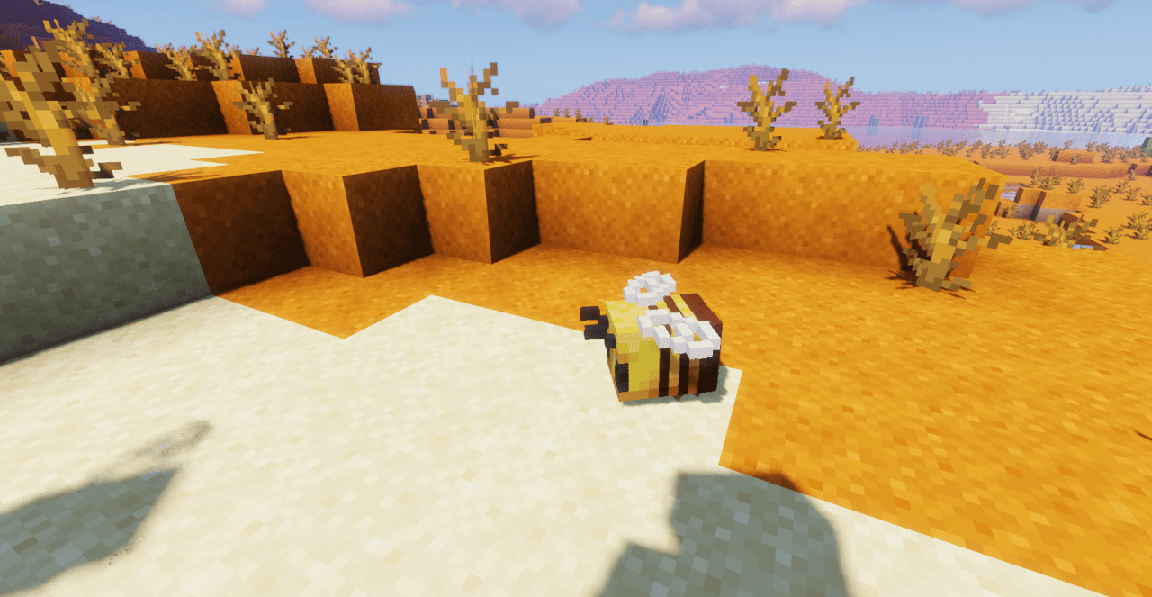 Реалистичные текстуры пчёл в Minecraft с детализированными крыльями