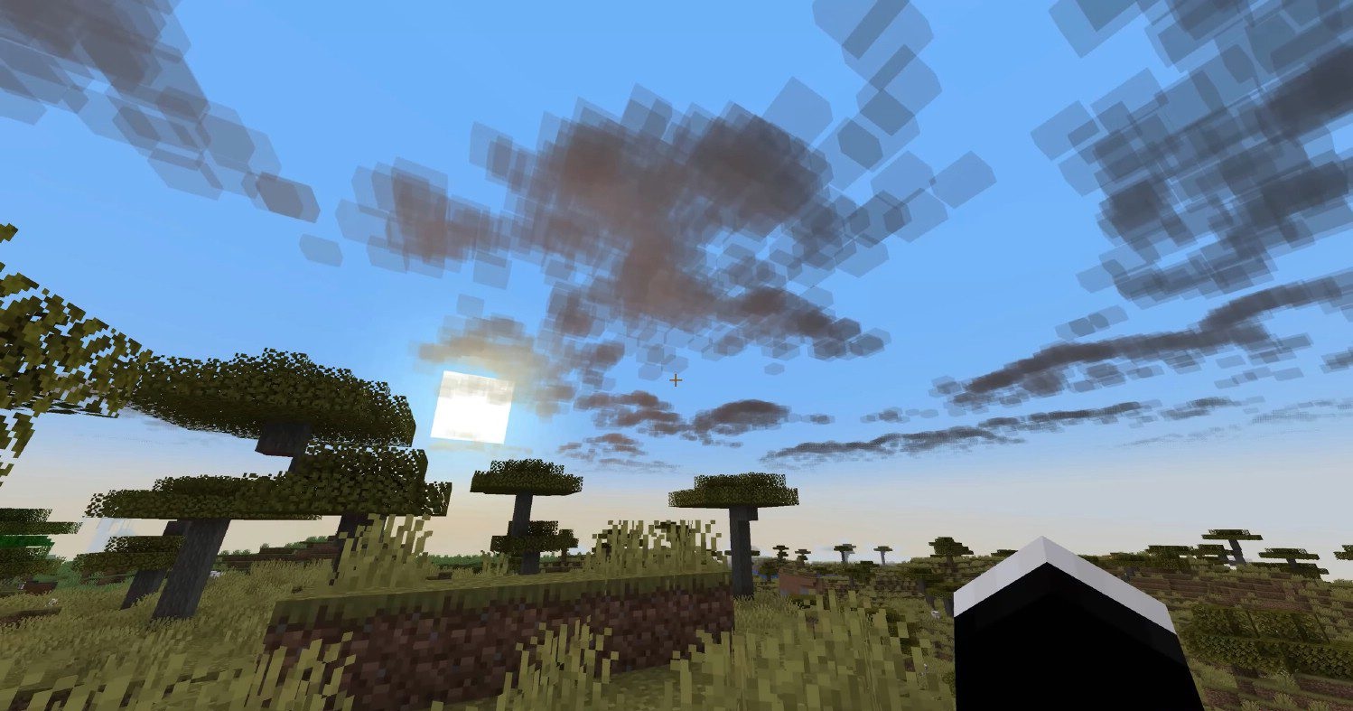 Красивые закаты и рассветы в Minecraft благодаря Better Clouds Mod