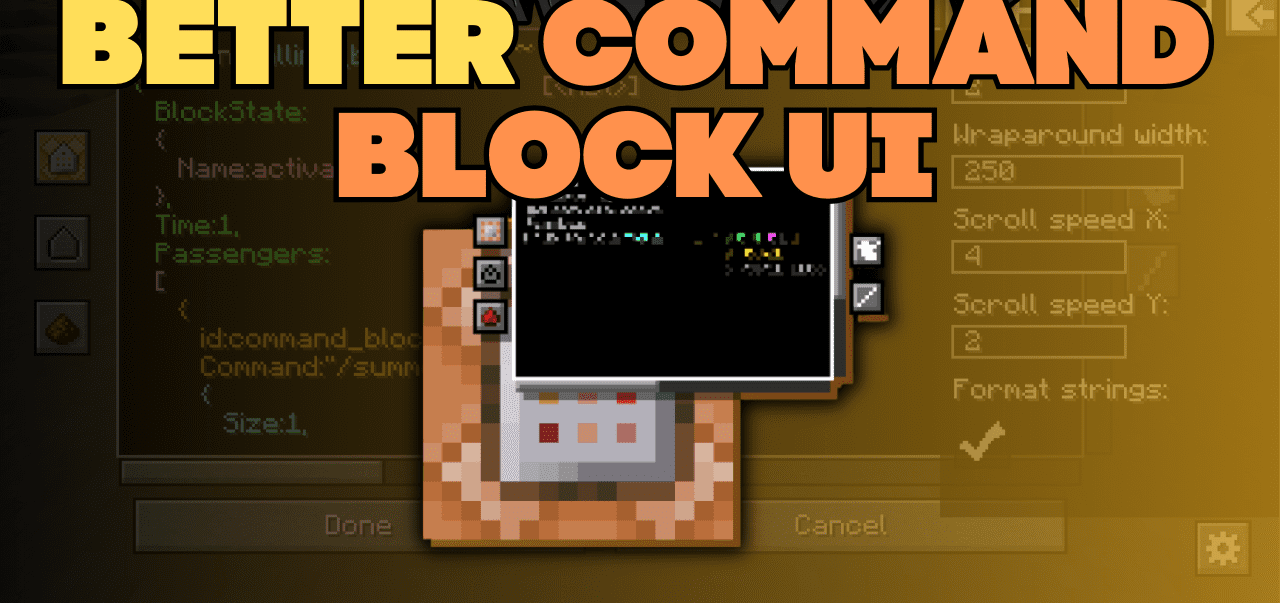 Better Command Block UI для Minecraft 1.21.4
