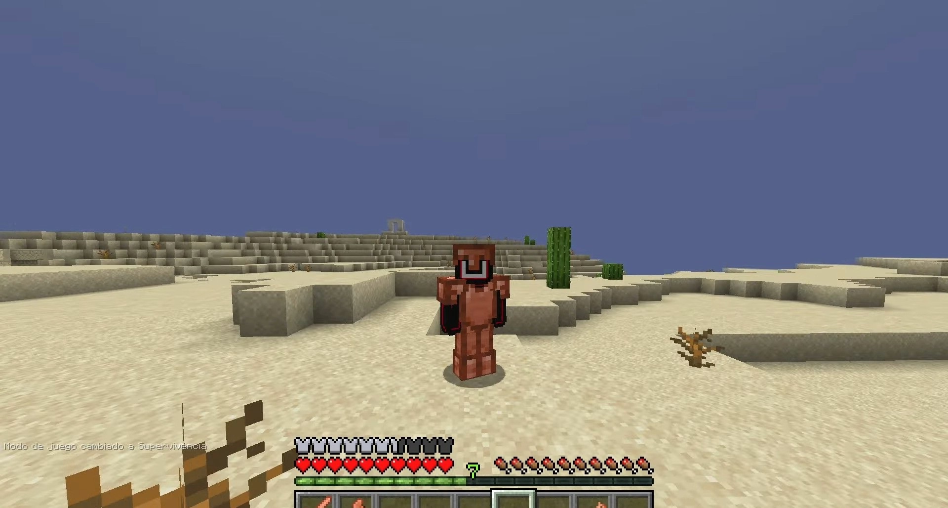 Игровой процесс с медными инструментами и броней в Minecraft