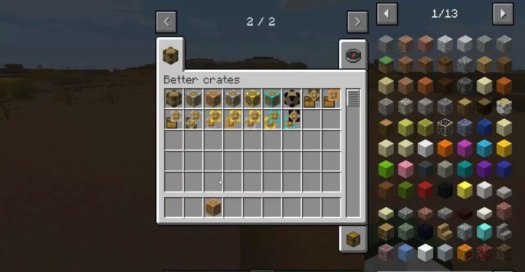 Интерьер с разными ящиками Better Crates в Minecraft