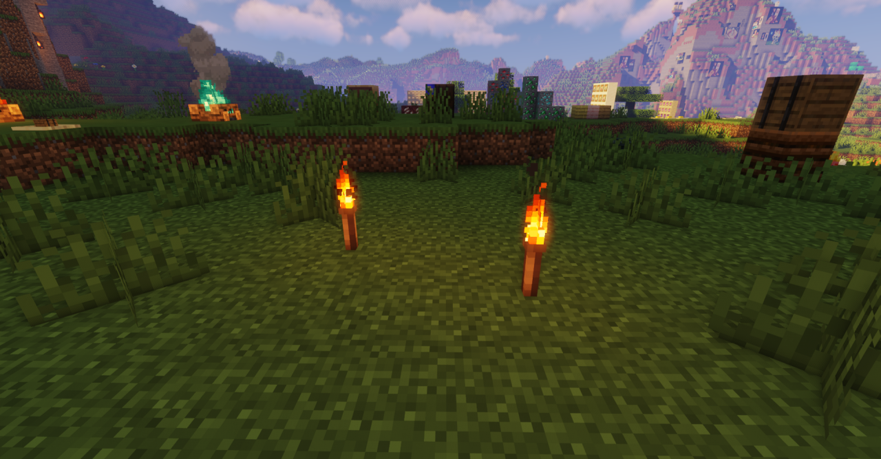 Сравнение стандартного и улучшенного освещения в Minecraft с текстур-паком Better Lights