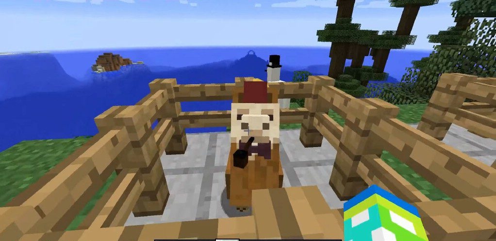 Сравнение стандартных и улучшенных лам в Minecraft с новыми текстурами и сбруей