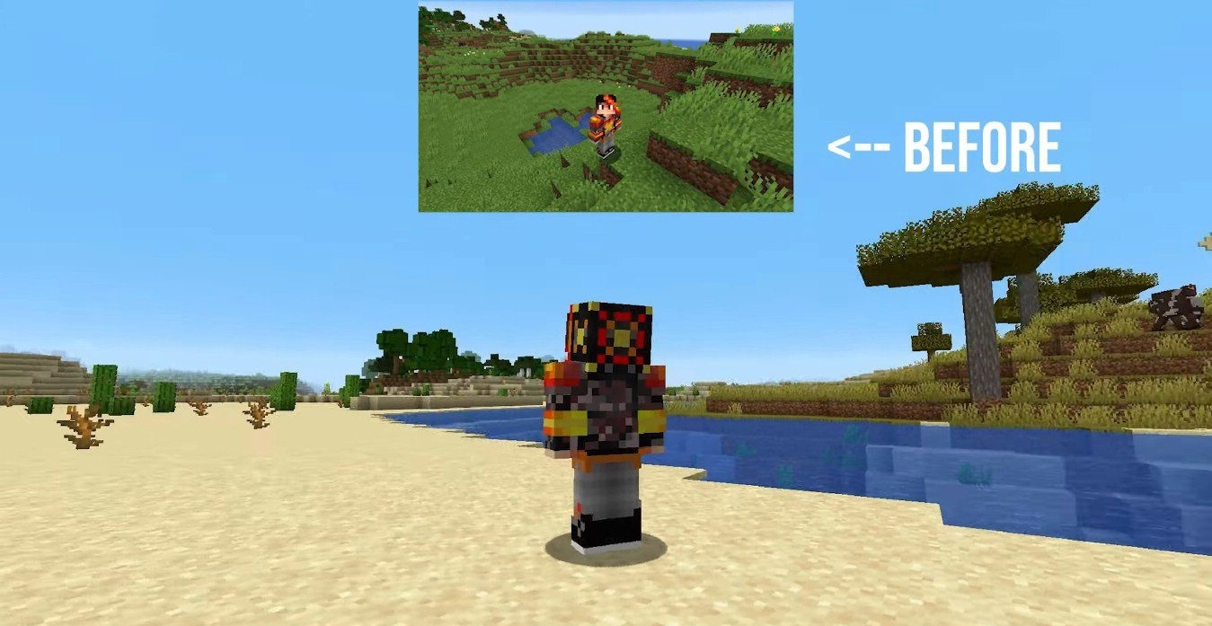 Настройки камеры Better Third Person Mod в интерфейсе Minecraft