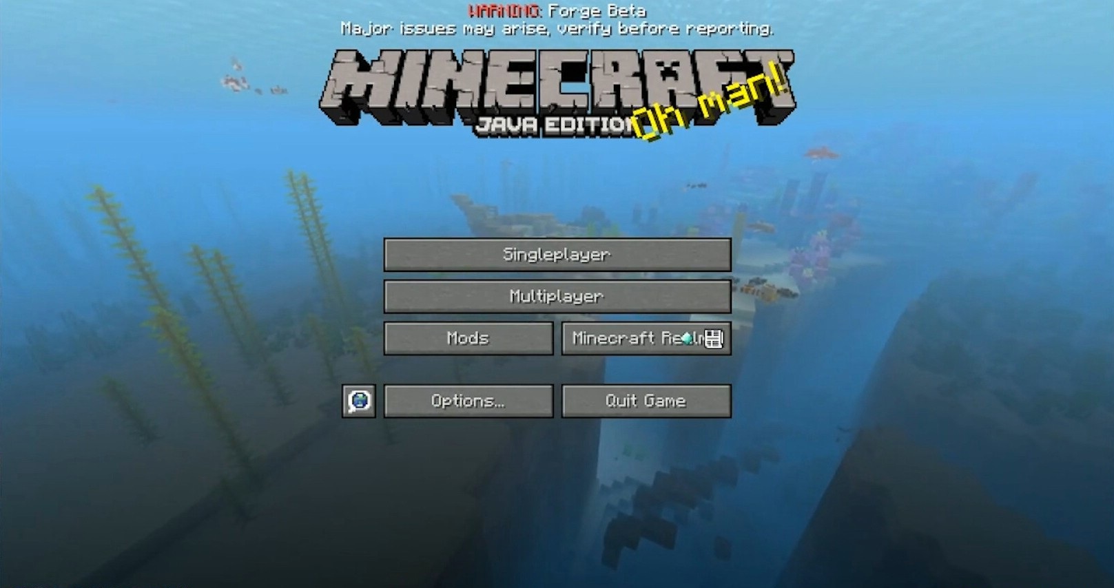 Пример настройки текста и логотипа в Better Title Screen для Minecraft