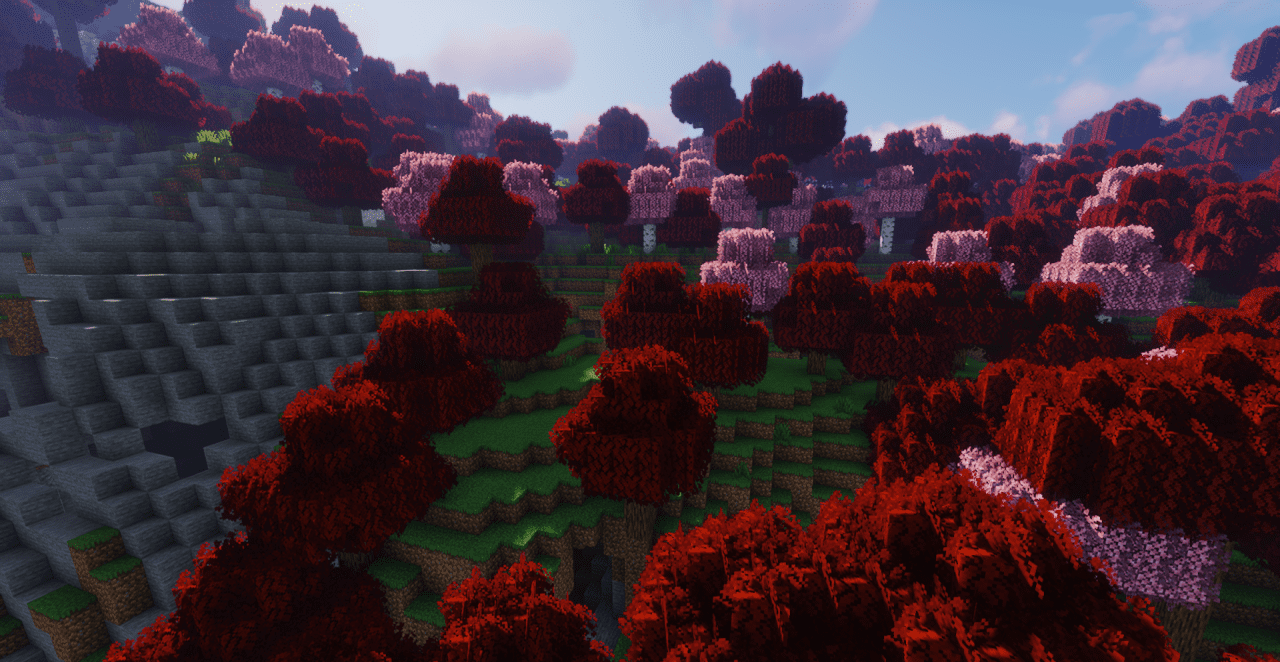 Сравнение обычных деревьев Minecraft и улучшенных версий с паком Better Trees