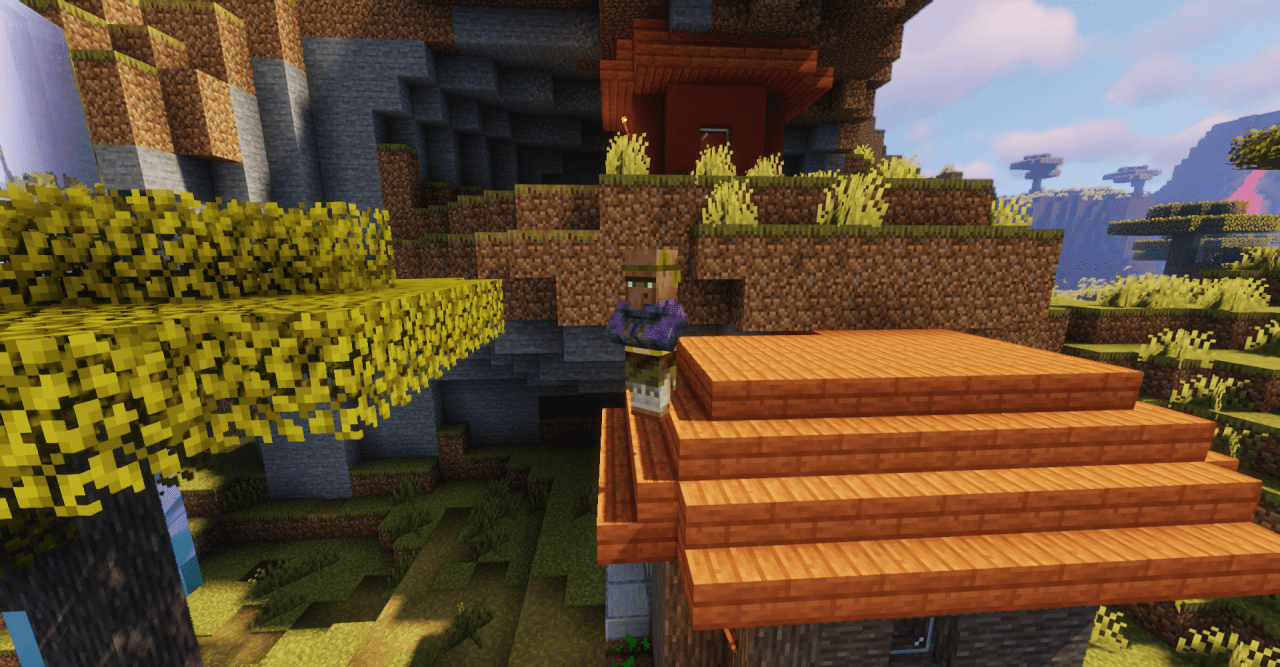 Улучшенные текстуры жителей Minecraft с детализированной одеждой и анимациями