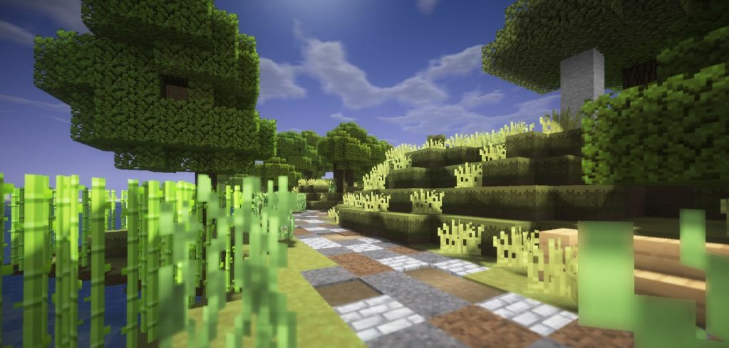 Сравнение стандартных и улучшенных текстур блоков в Minecraft