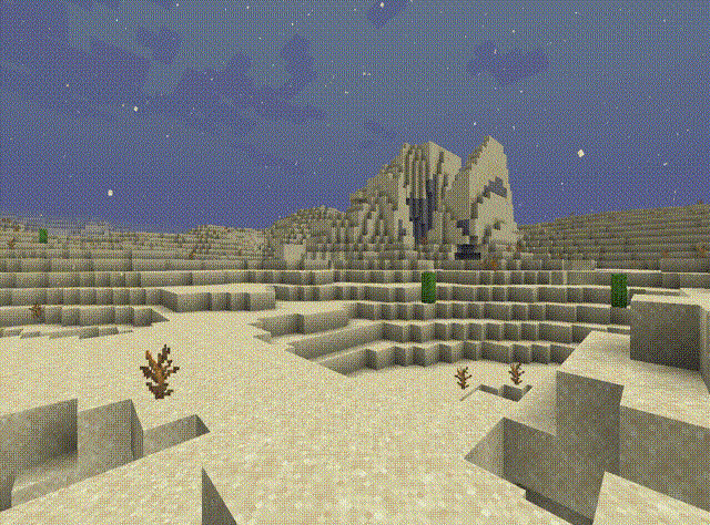 Анимация снежной бури в Minecraft с модом Biome Particle Weather