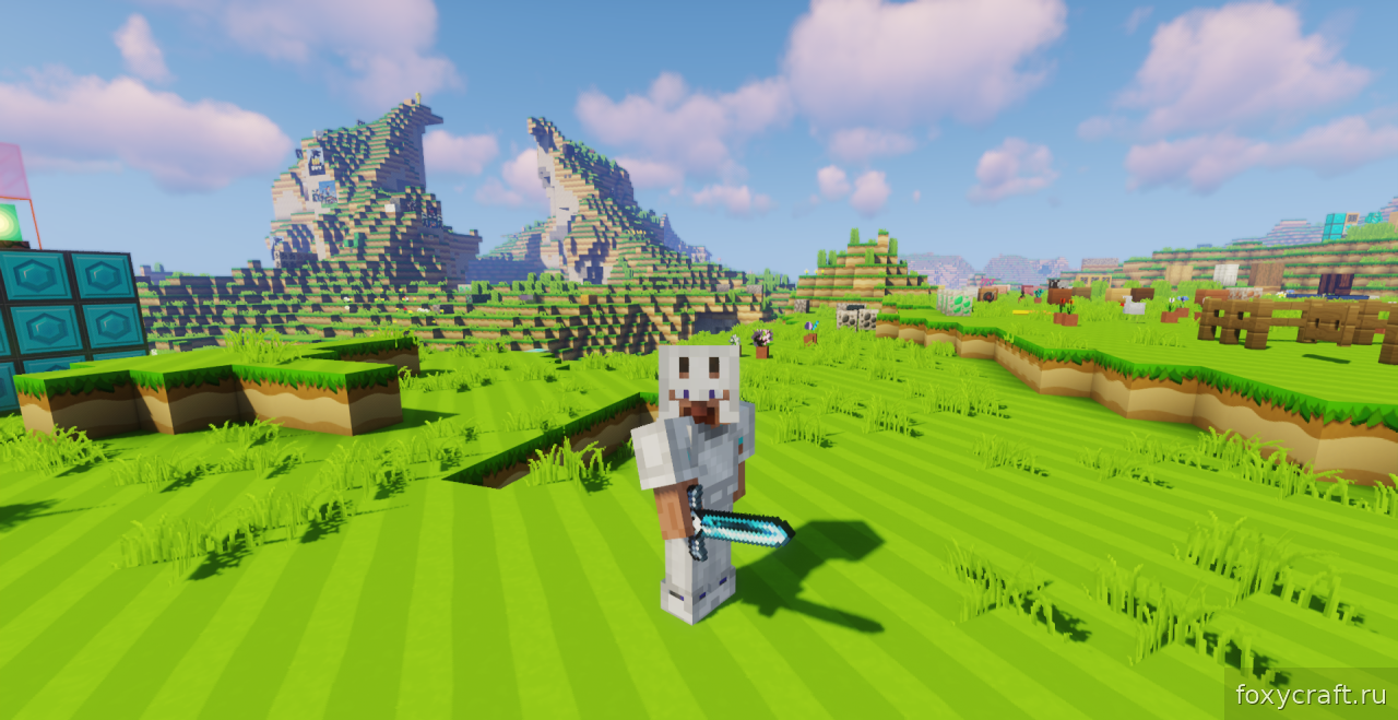 Игроки на сервере Minecraft с текстурами Blockmanful