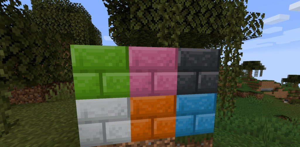 Интерфейс крафта с новыми блоками из мода Blockus в Minecraft