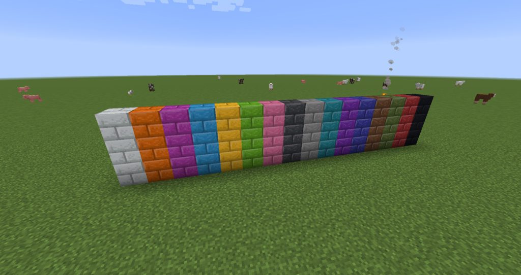 Пример использования мода Blockus в Minecraft с новыми строительными блоками