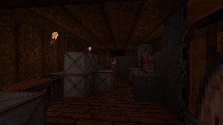 Мрачная крепость в стиле BloodCraft с кровавыми деталями