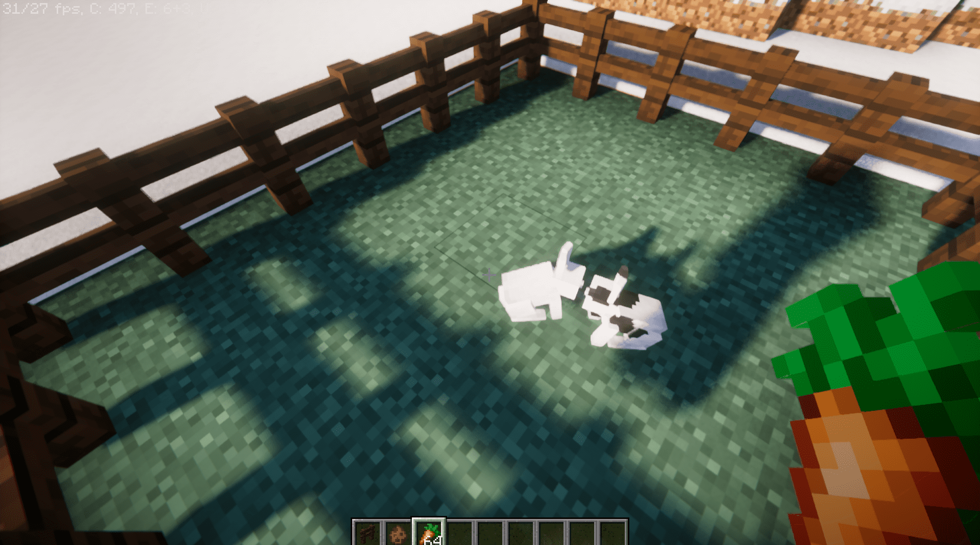 Группа кроликов-убийц в Minecraft охраняет базу игрока