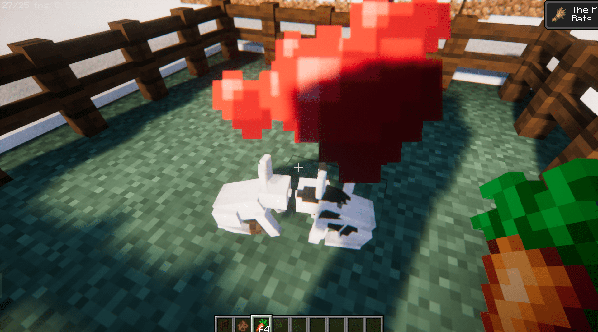 Два кролика-убийцы в Minecraft атакуют зомби