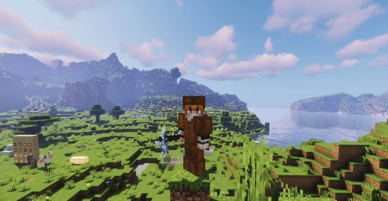 Интерфейс Minecraft с активным текстур-паком Brezee Tools в меню пакетов ресурсов