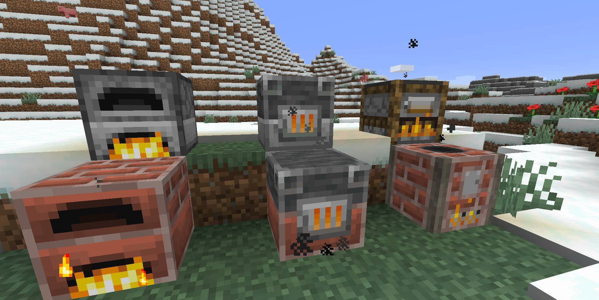 Игровой процесс с модом Brick Furnace в биоме пустыни