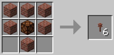 Кирпичный фонарь из мода Exlines Furniture для Minecraft