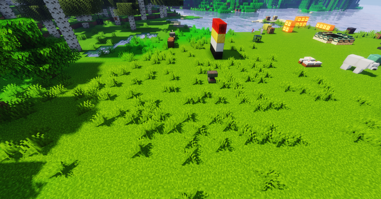 Детализированная текстура травы в разных биомах Minecraft