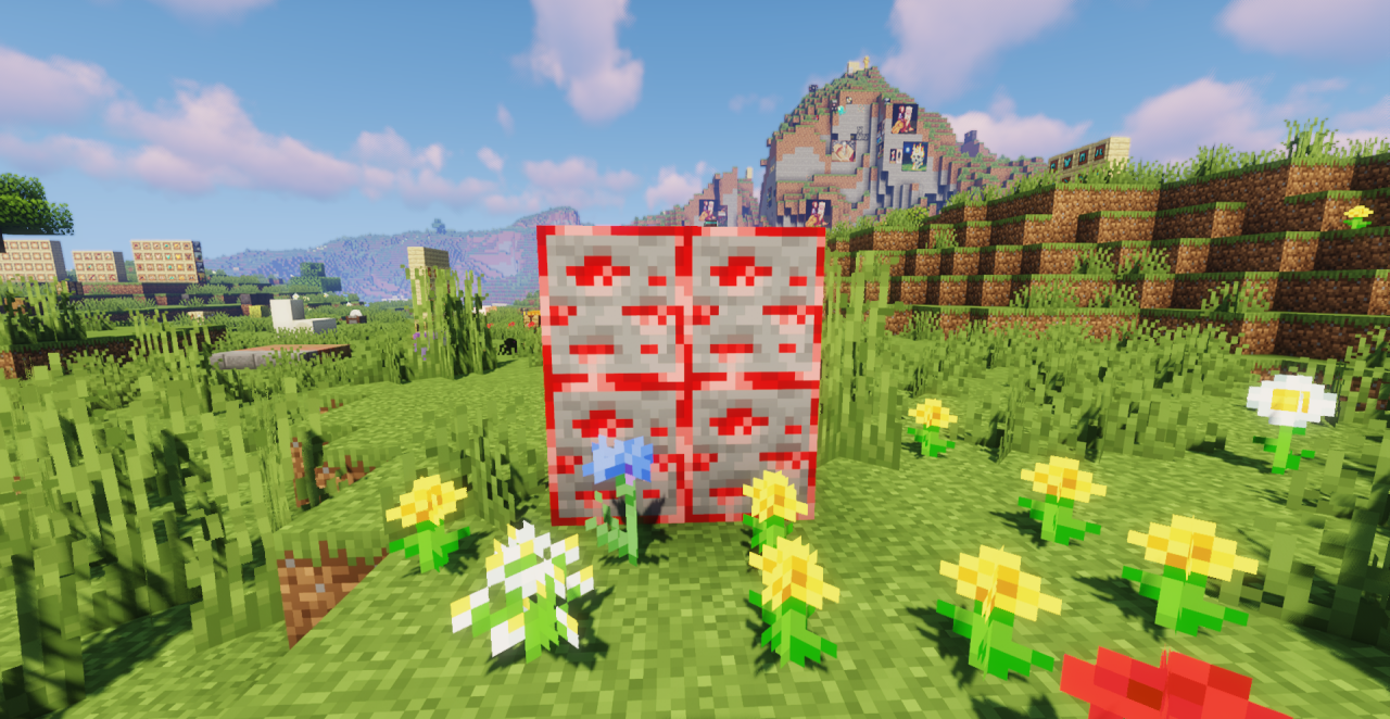Сравнение стандартной и улучшенной руды в Minecraft с текстур-паком Bright Ores
