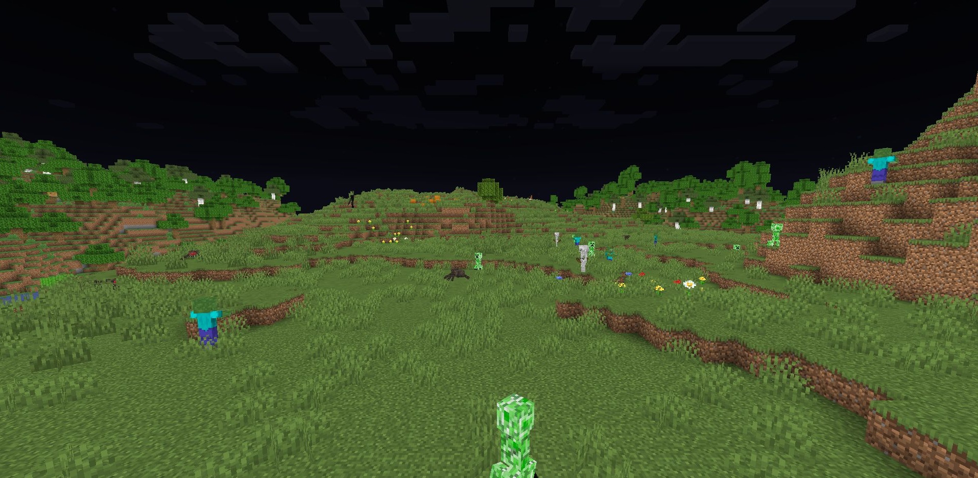 Интерфейс Minecraft с активированным шейдером Brighter Accessibility в меню настроек