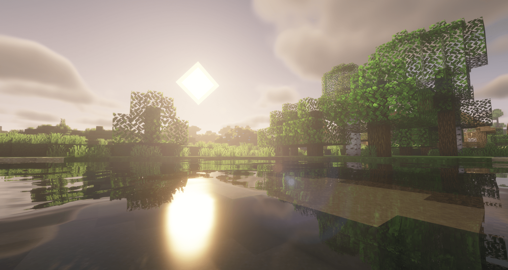 Сравнение графики в Minecraft с шейдерами BSL и без них
