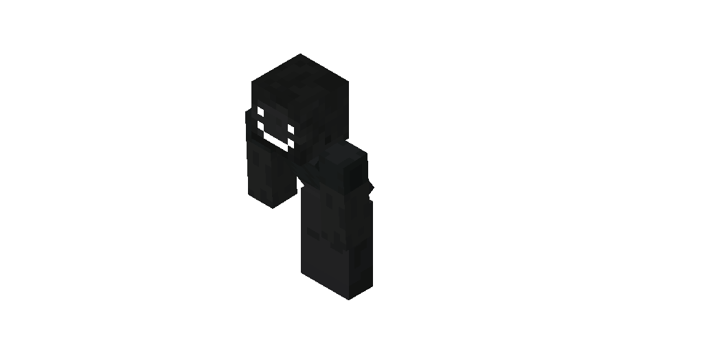 Анимация атаки моба Неизвестного в Minecraft, демонстрирующая его жуткие движения