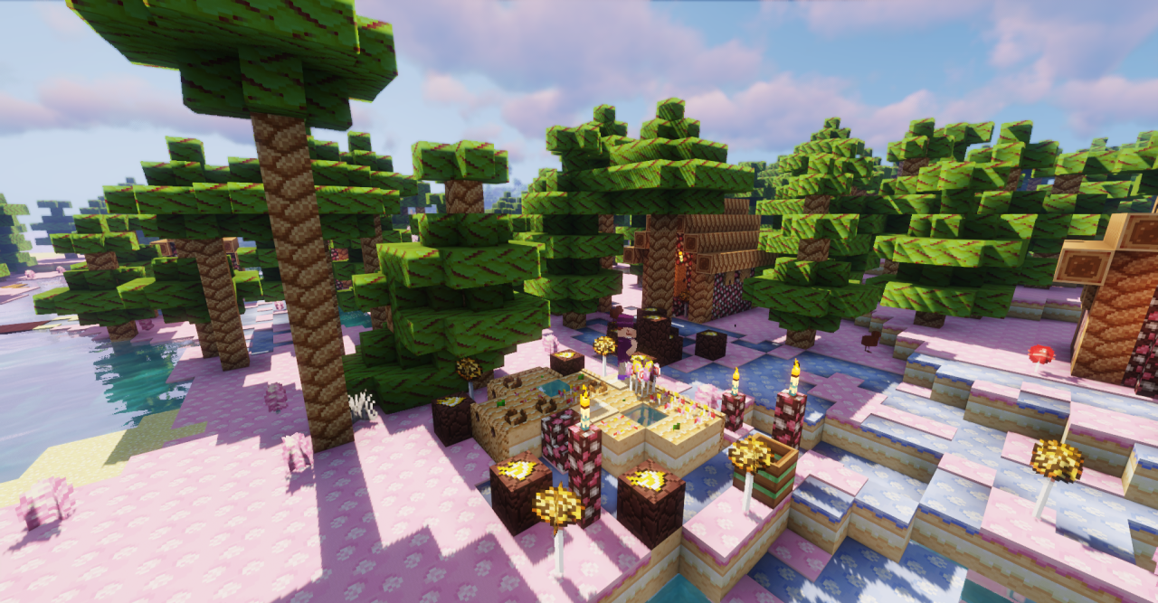 Minecraft с текстур-паком Candy: мультяшный стиль, яркие цвета и необычные блоки