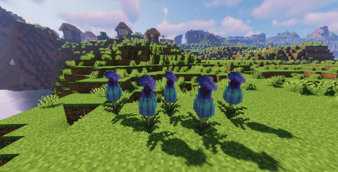Высокие цветы в Minecraft с модом Cappee’s Tall Flower Items