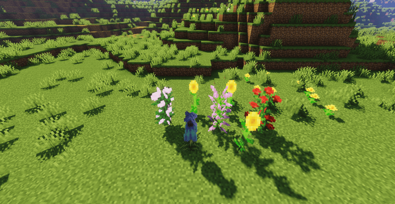 Сравнение цветов в инвентаре с модом Cappee’s Tall Flower Items