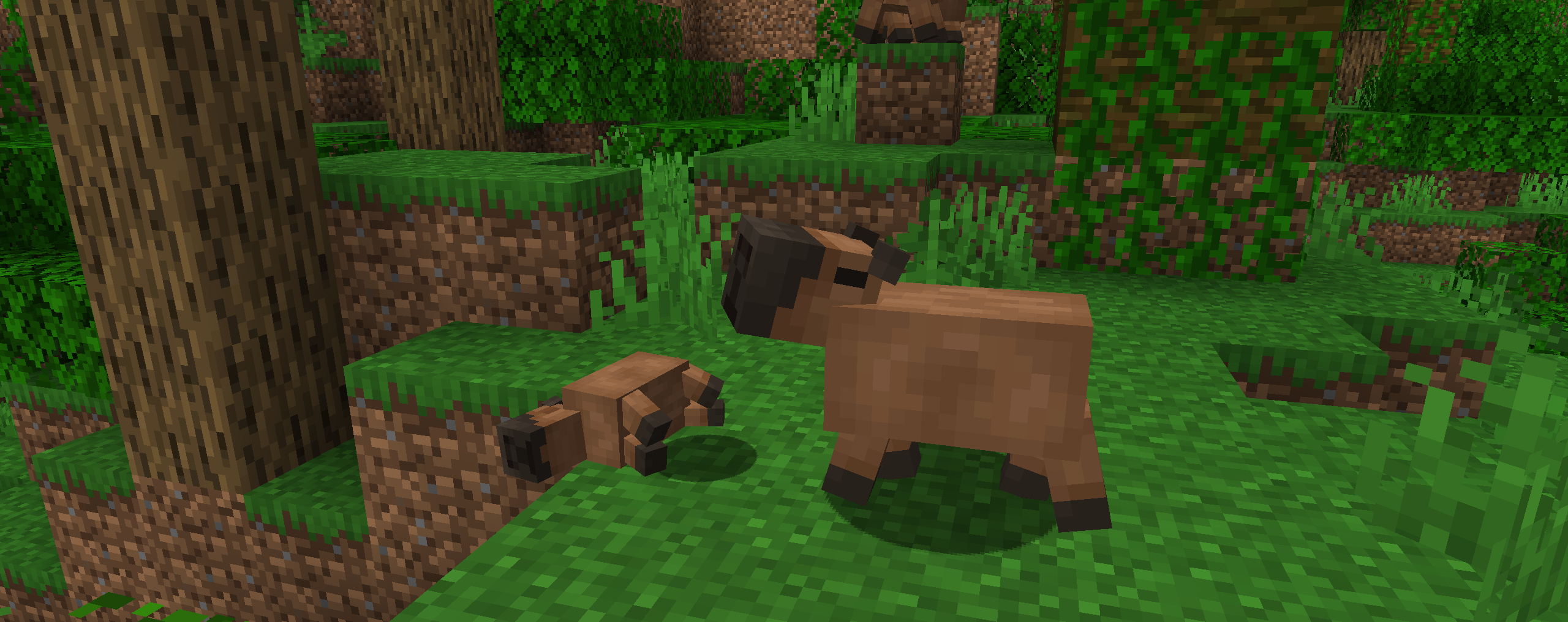 Капибары в Minecraft — новые дружелюбные мобы из обновления