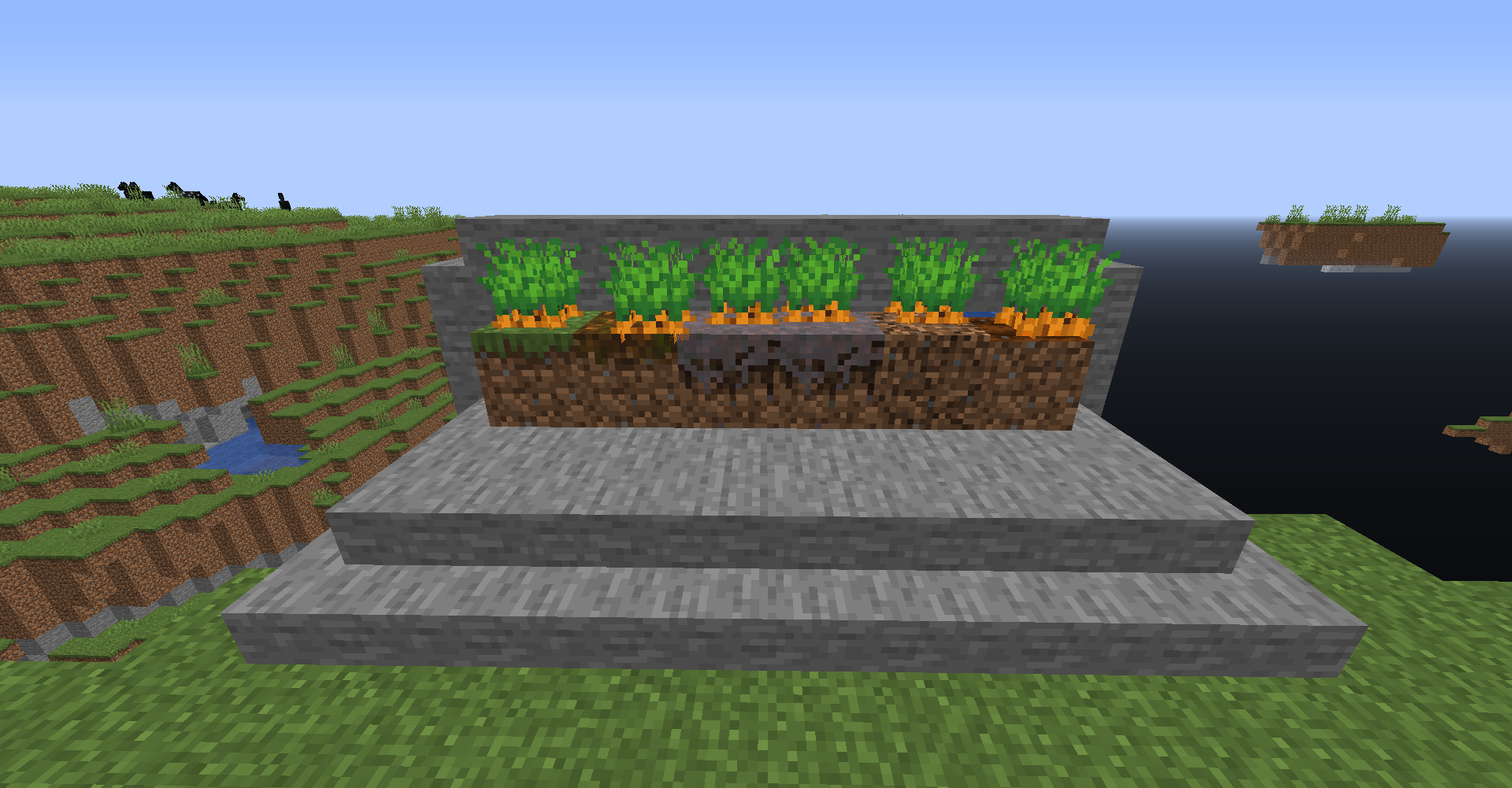 Красивая постройка в Minecraft в стиле фэнтези