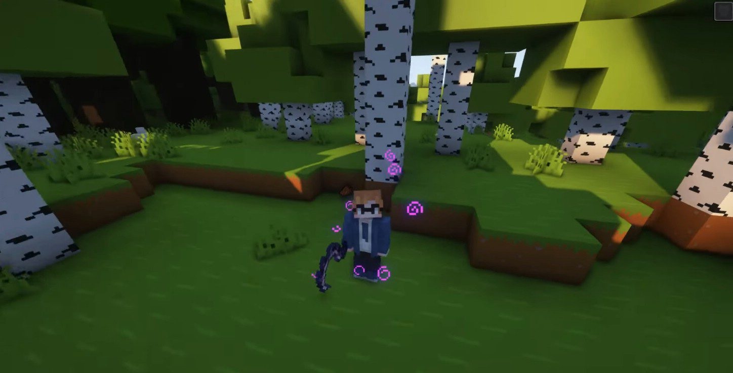 Игровой процесс с модом Celestisynth в Minecraft