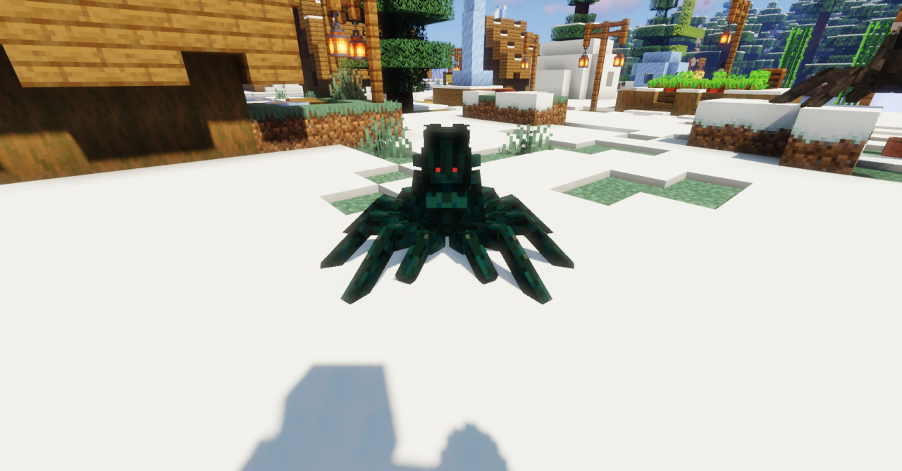 Кентавр в биоме леса - скриншот из Minecraft с установленным модом