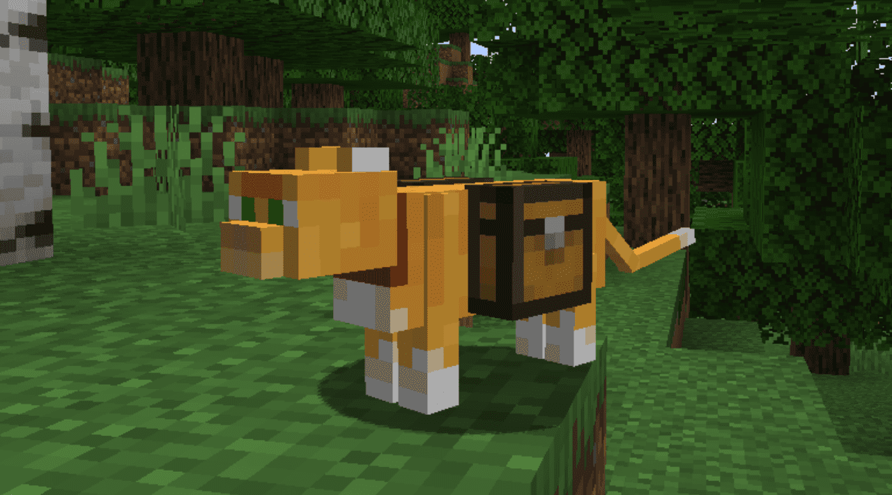 Геймплей мода Chested Companions - собака с сундуком в Minecraft