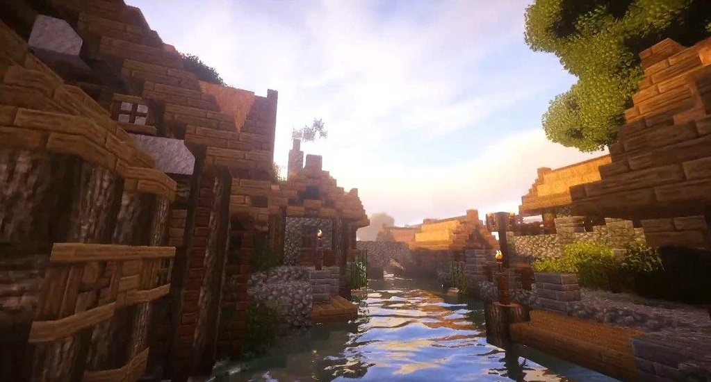 Скриншот Minecraft с установленным Clarity Resource Pack, демонстрирующий улучшенные текстуры блоков