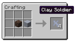 Рецепты крафта глиняных солдатиков в Minecraft с разными вариантами цветов