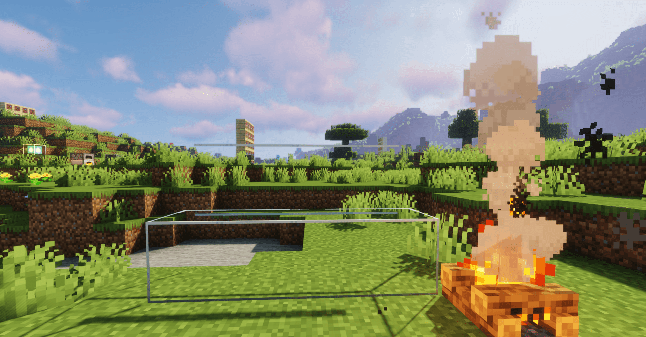 Стеклянный дом в Minecraft с текстур-паком Clear Vision Glass